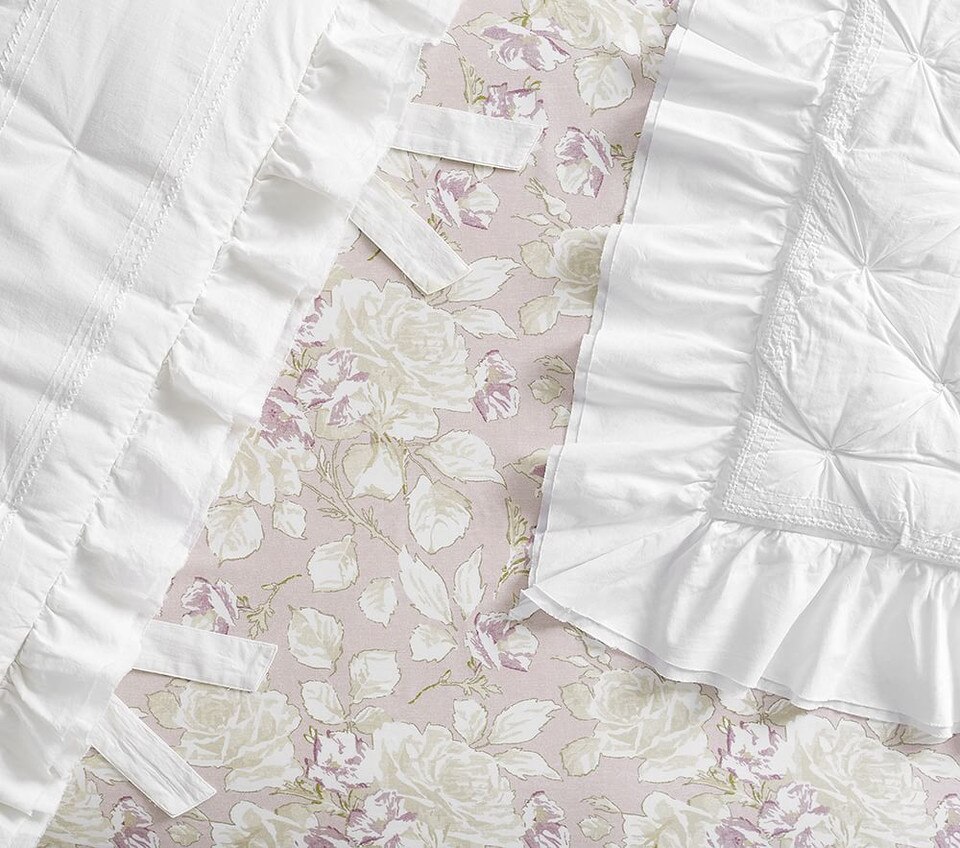 Organic Sadie Ruffle Baby Bedding Pottery Barn Kids UK
